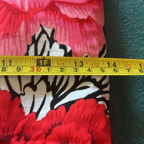 Canvas Tote Colorful Peony Lined Two Inner Pockets Zipper Closure NWOT - Picture 4 of 10